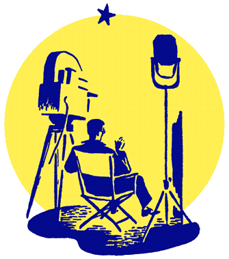 A filmmaker on a movie set directing a film A filmmaker on a movie set directing a film